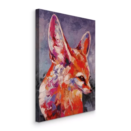 Tableau  Un renard roux dans une aquarelle pittoresque
