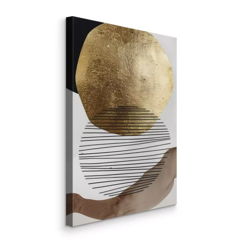 Tableau  Lumière dorée et formes dans la composition