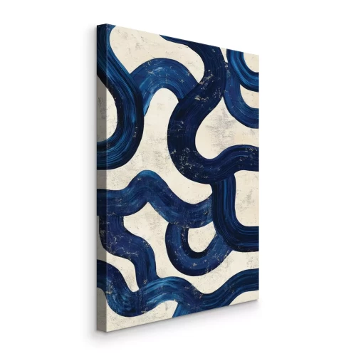 Tableau  Rayures bleues dynamiques dans l'espace