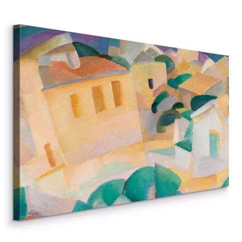 Tableau  Rues pittoresques et bâtiments aux formes variées