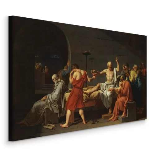 Tableau  Un philosophe avec ses proches dans un intérieur sombre