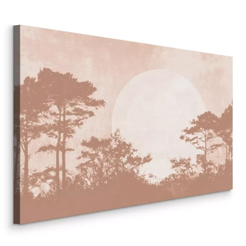 Tableau  Scène mystérieuse d'arbre sous la pleine lune