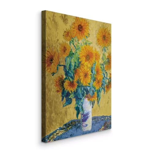 Tableau  Tournesols jaunes dans un pot en terre cuite rustique