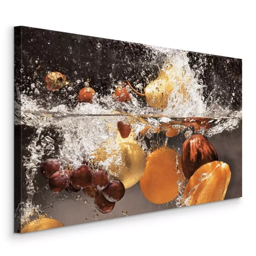 Tableau  Des fruits frais tombant dans l'eau