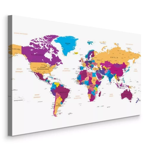 Tableau  Carte politique vivante et détaillée