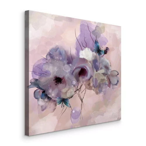 Tableau  Une aquarelle subtile de roses aux tons pastel