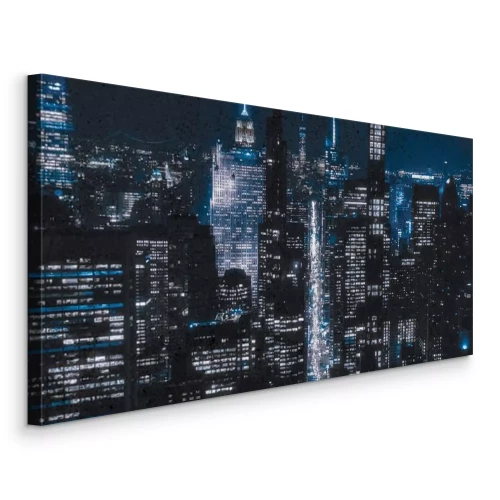 Tableau  Les lumières nocturnes d'une métropole animée