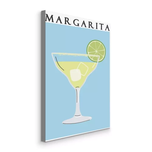 Tableau  Margarita classique servie sur glace avec du citron vert dans un verre
