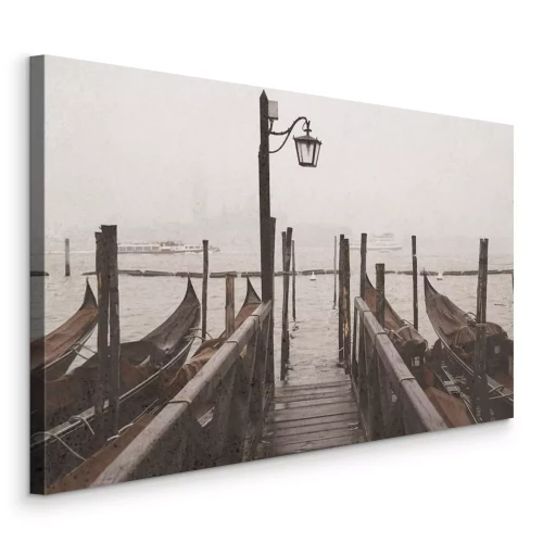 Tableau  Vue romantique de gondoles vénitiennes sur le canal