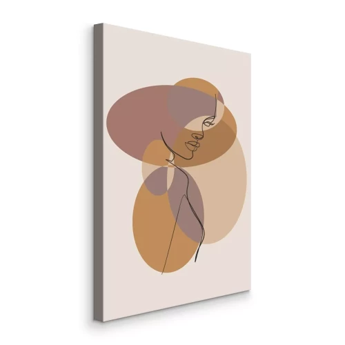 Tableau  Illustration artistique d'une femme sur fond de cercles