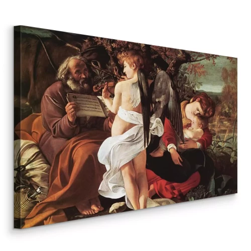 Tableau  Une scène atmosphérique avec un ange jouant du violon dans le jardin