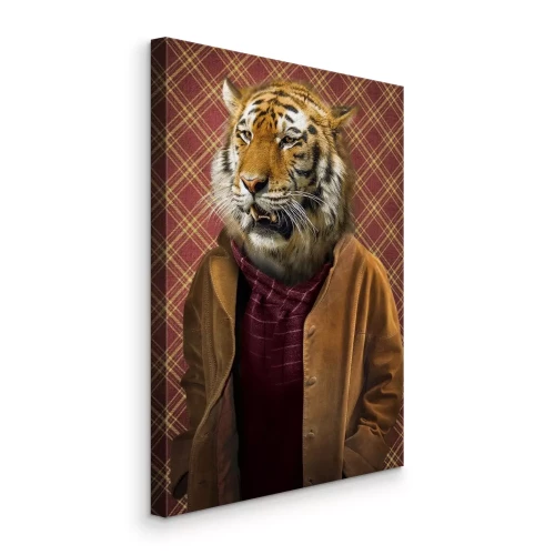 Tableau  Une figure fantastique représentant un homme à tête de tigre