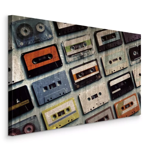 Tableau  Une collection de souvenirs sur cassette