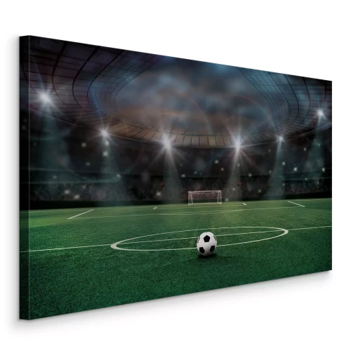 Tableau  Le ballon sur la ligne médiane du stade