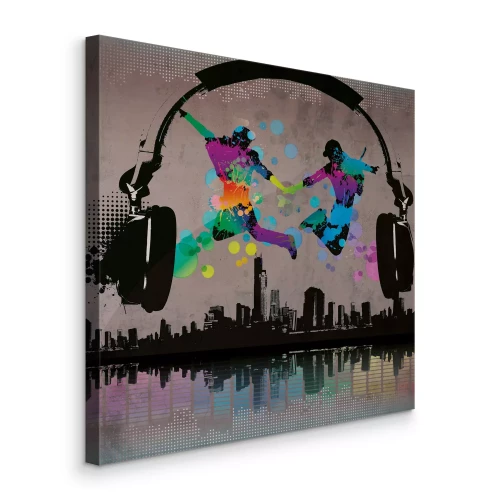 Tableau  Joie et musique dans les espaces urbains