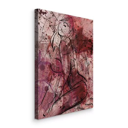 Tableau  Portrait abstrait d'une femme avec des accents