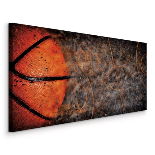 Tableau  Une partie du ballon et les lignes du terrain de jeu