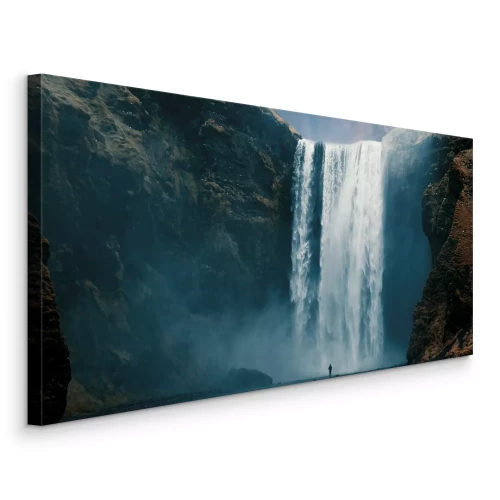 Tableau  Une grande cascade dévalant les rochers