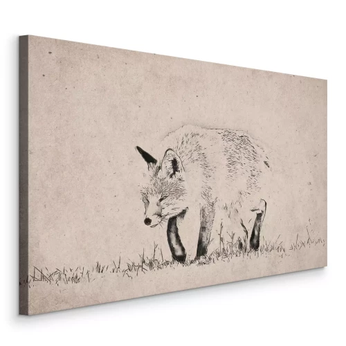 Tableau  Dessin minimaliste d'un renard