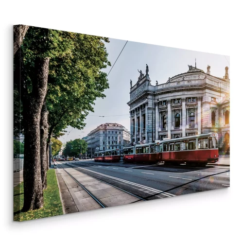 Tableau  Trajet matinal en tramway à travers la ville