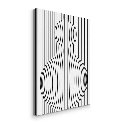 Tableau  Des formes circulaires cachées parmi les lignes droites