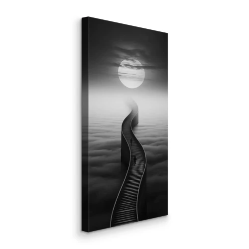 Tableau  Marcher le long du pont en bois vers la lumière