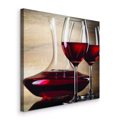 Tableau  Verres contenant du vin rouge