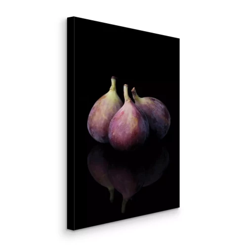 Tableau  Des figues mûres sur un fond noir profond