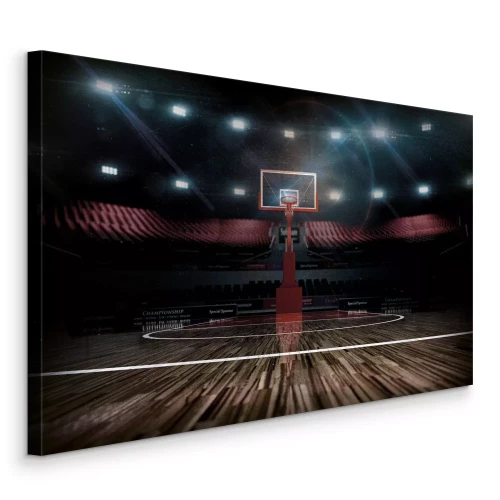 Tableau  Un panier au centre de la salle illuminée