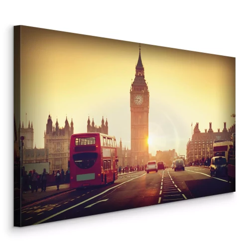 Tableau  Lueur du soir sur les rues de Londres