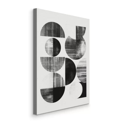 Tableau  La forme des demi-cercles et des lignes dans l'abstraction