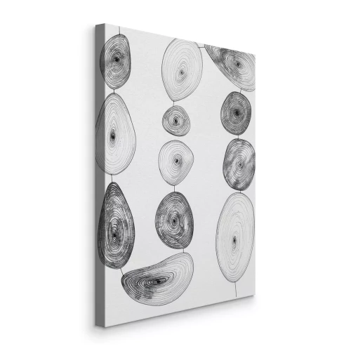 Tableau  Une série de cercles en spirale interconnectés