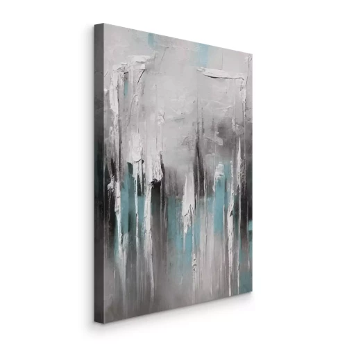 Tableau  Des rayures bleu brumeuses sur le béton