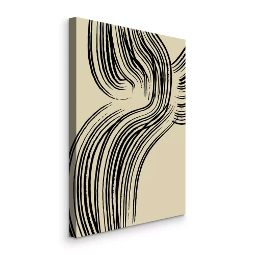 Tableau  Une douce vague de contours noirs