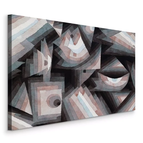 Tableau  Un œil dissimulé dans des bandes géométriques