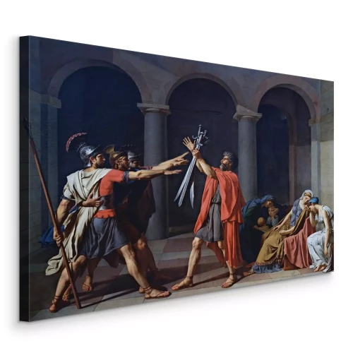 Tableau  Hommes en armes et femmes en deuil Le serment des Horaces