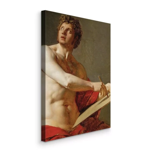 Tableau  Une artiste travaillant avec du tissu rouge