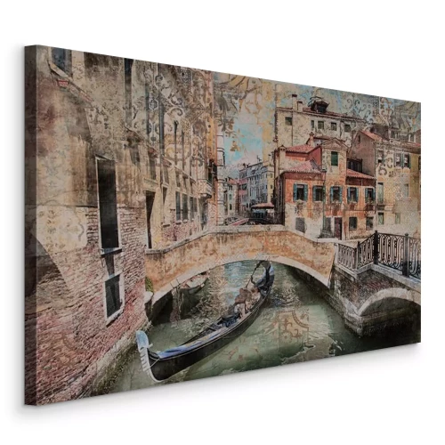 Tableau  Téléphérique sous le pont de pierre historique