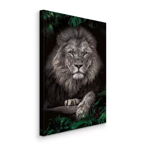 Tableau  Figure de tigre dans un cadre tropical