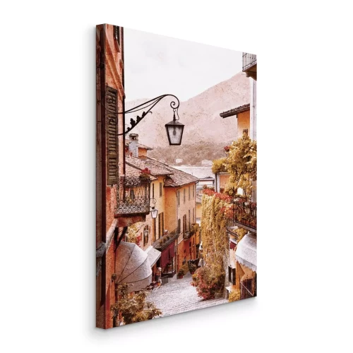 Tableau  Une ville de montagne pittoresque avec des immeubles historiques