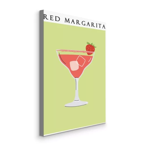 Tableau  Une Margarita rafraîchissante avec une fraise dans un verre