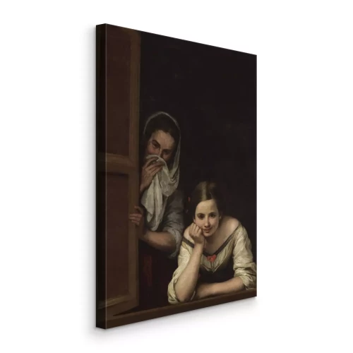 Tableau  Tableau baroque de femmes à une fenêtre