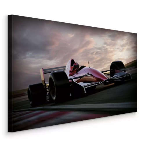 Tableau  La voiture de course lors d'une course dynamique