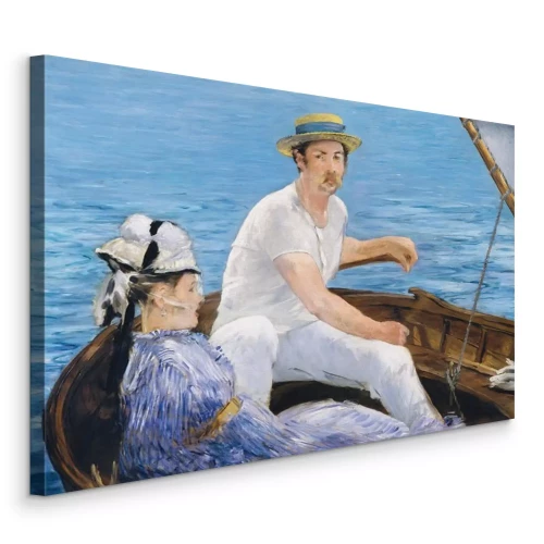 Tableau  Tableau représentant un homme et une femme dans une barque