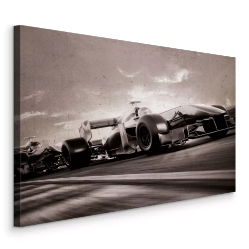 Tableau  Une saison de voitures classiques au style rétro