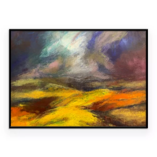 Poster  Un paysage de collines dans un style expressif