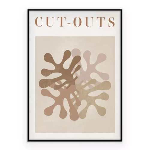 Poster  Formes aux tons naturels avec typographie