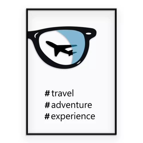 Poster  Lunettes d'avion minimalistes