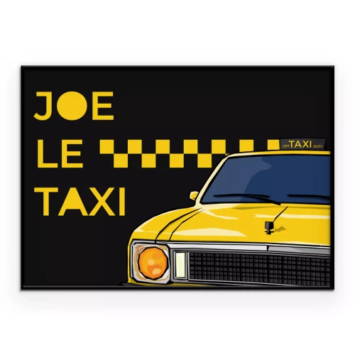Poster  Taxi jaune classique avec inscription