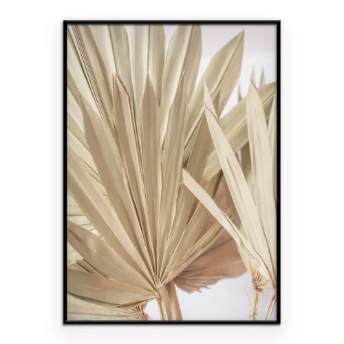 Poster  Une composition minimaliste de feuilles sèches